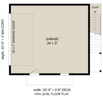 Garage Floor for House Plan #940-00622