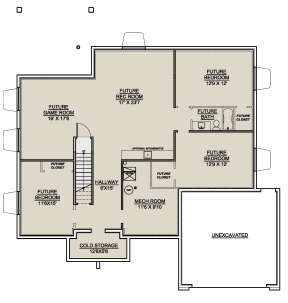 Basement for House Plan #7306-00037