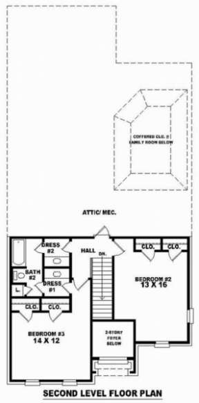 Floorplan 2 for House Plan #053-00423