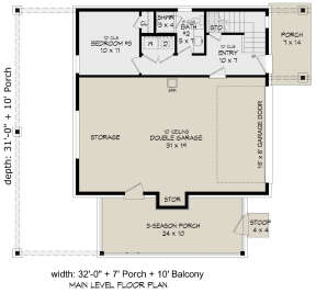 First Floor for House Plan #940-00623