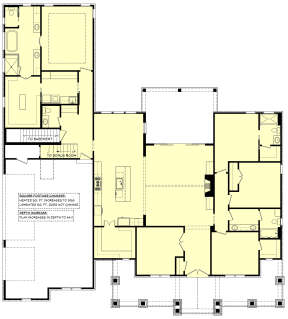 Main Floor w/ Basement Stair Location for House Plan #041-00303