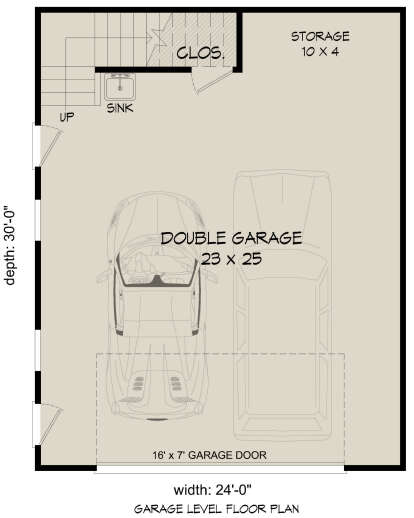 Garage Floor for House Plan #940-00624