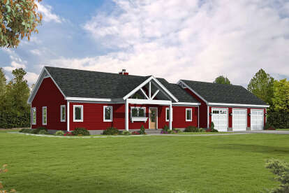 2 Bed, 2 Bath, 1356 Square Foot House Plan - #940-00626