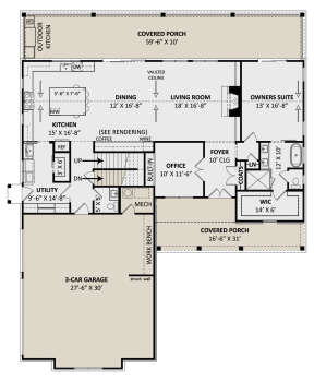 Main Floor  for House Plan #4195-00047