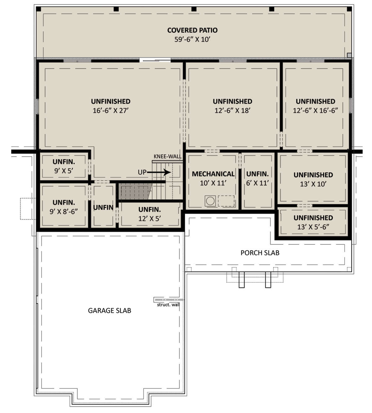 Basement for House Plan #4195-00047