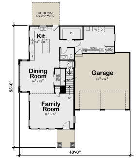 Modern Plan: 2,240 Square Feet, 3 Bedrooms, 2.5 Bathrooms - 402-01763