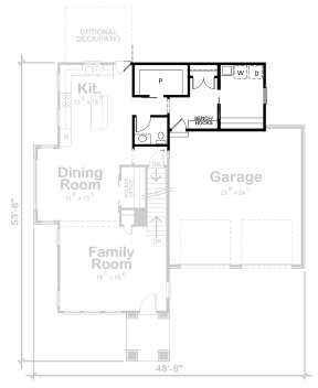 Alternate Main Floor Layout for House Plan #402-01764