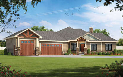 House Plan House Plan #27783 Angled Front Elevation