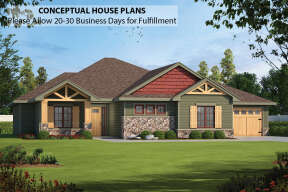 Craftsman House Plan #402-01766 Elevation Photo