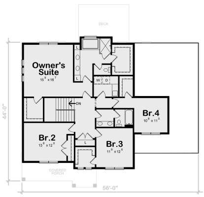 Second Floor for House Plan #402-01767