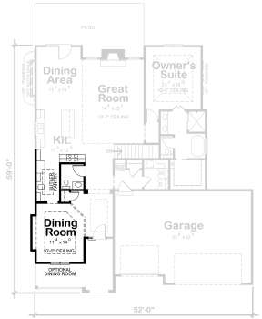 Alternate Main Floor Layout for House Plan #402-01768