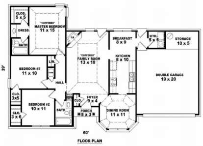 Floorplan 1 for House Plan #053-00425
