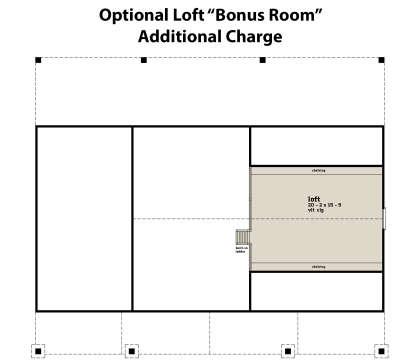 Optional Loft for House Plan #7174-00001