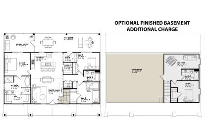 Finished Basement Option for House Plan #7174-00001