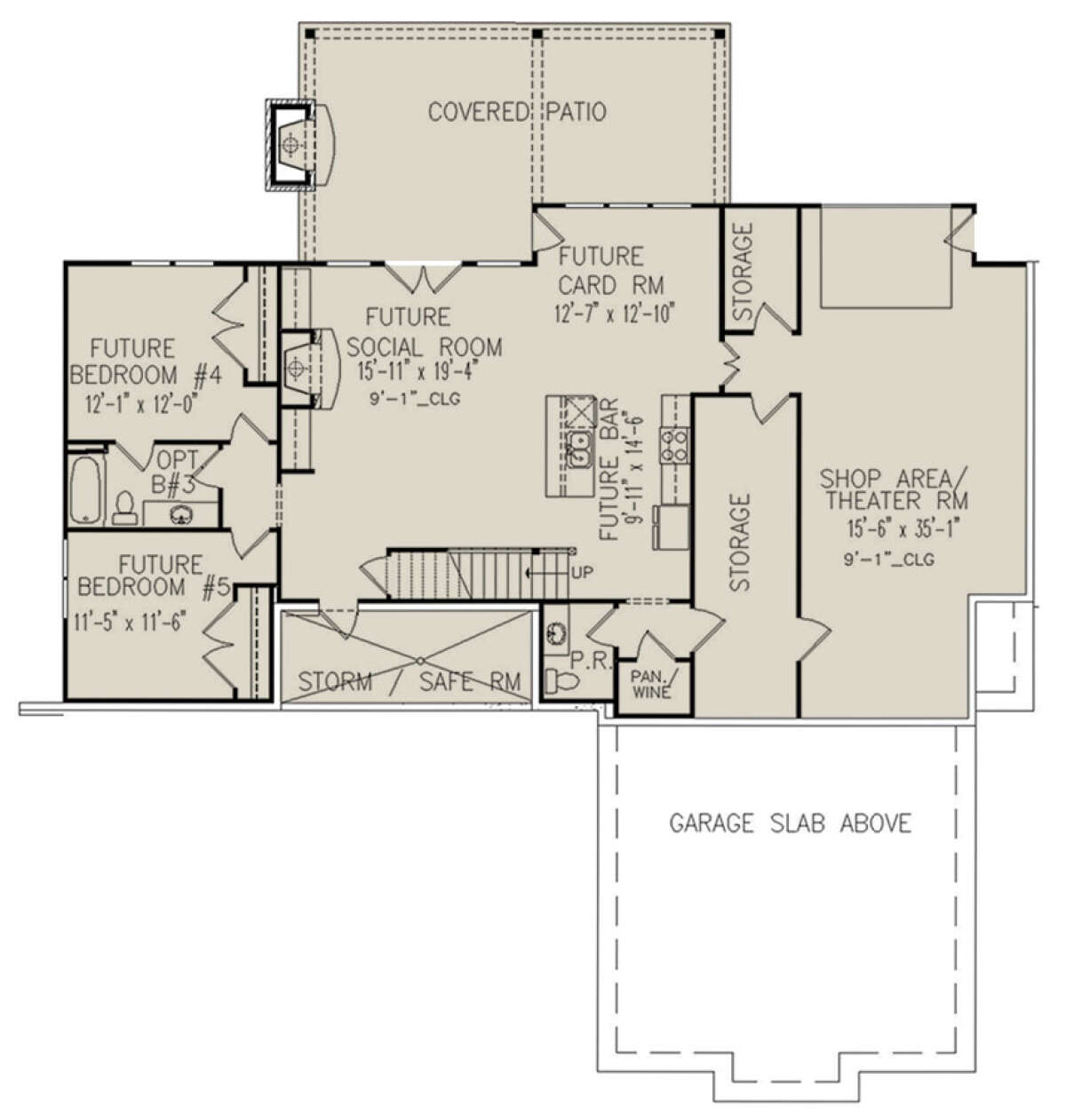 Basement for House Plan #699-00326
