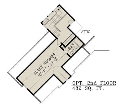 Optional Second Floor for House Plan #699-00329