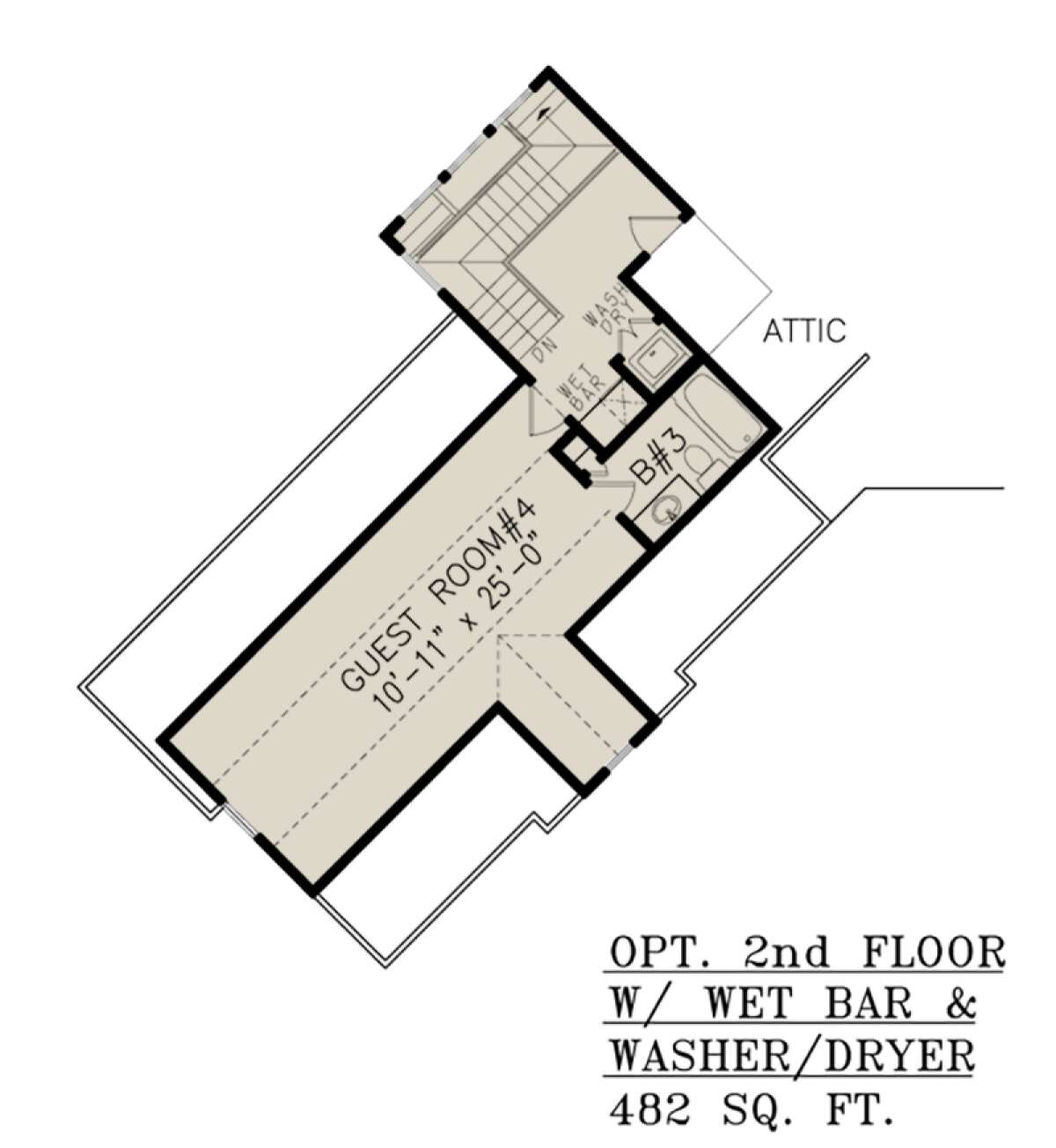 Optional Second Floor for House Plan #699-00329