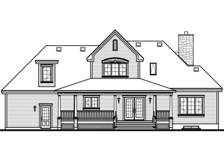 Country House Plan #034-00022 Elevation Photo