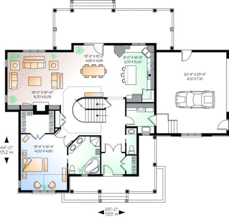 House Plan House Plan #278 Drawing 1