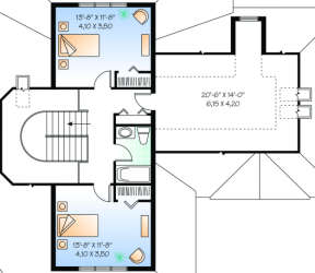 Second Floor for House Plan #034-00022