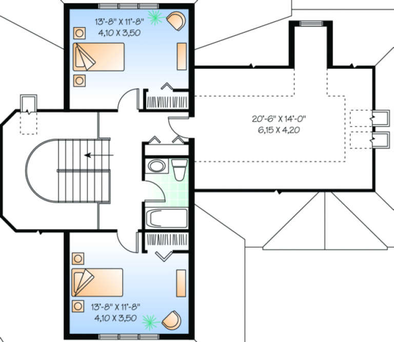 House Plan House Plan #278 Drawing 2