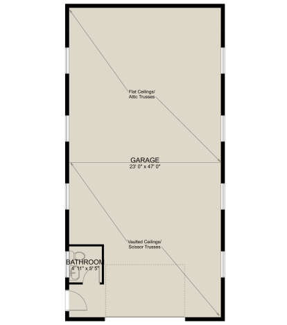 Garage Floor for House Plan #2802-00169