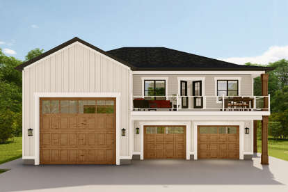 1 Bed, 2 Bath, 967 Square Foot House Plan - #2802-00172