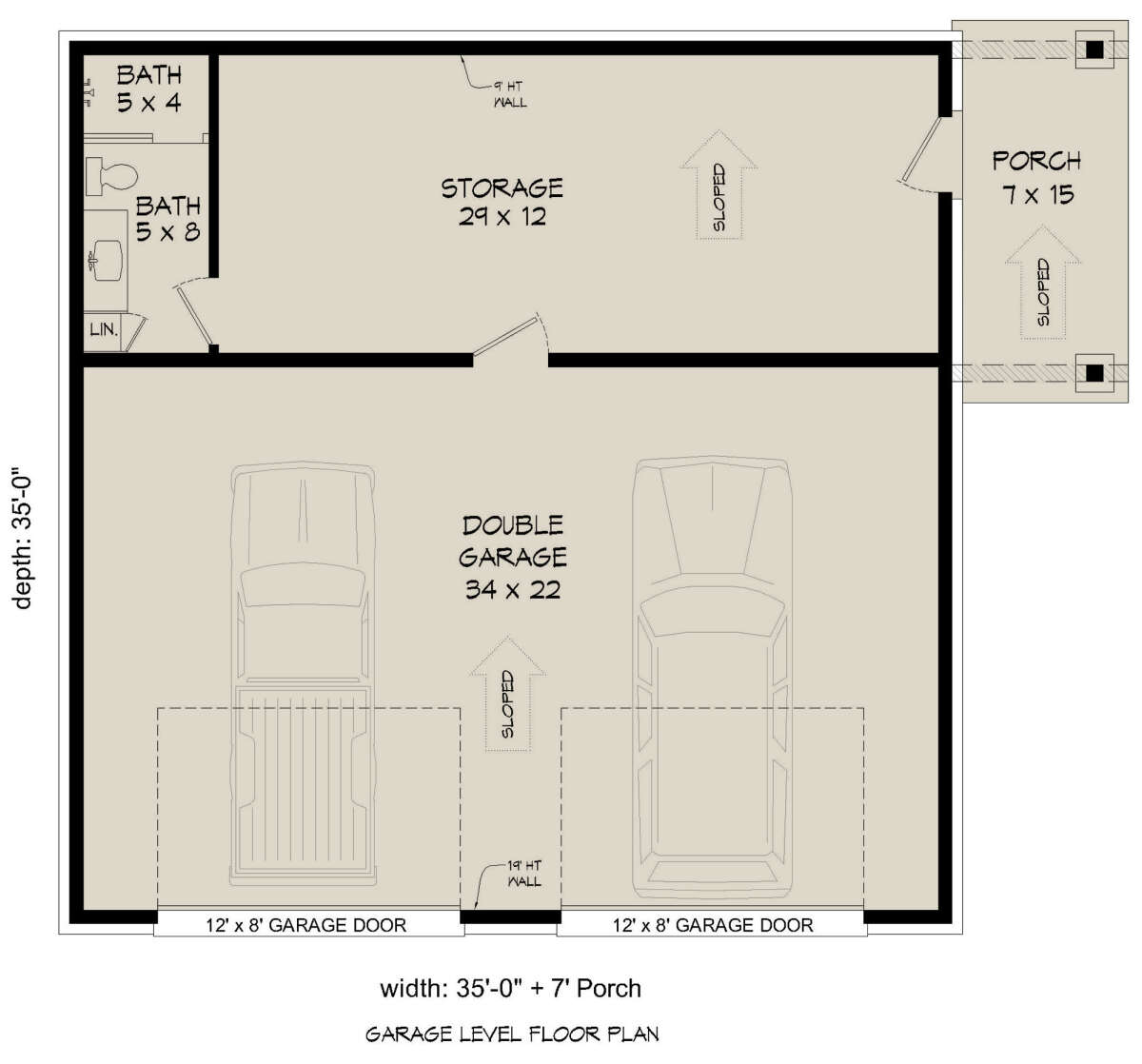 Garage Floor for House Plan #940-00629