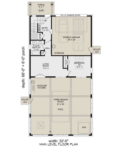 First Floor for House Plan #940-00632