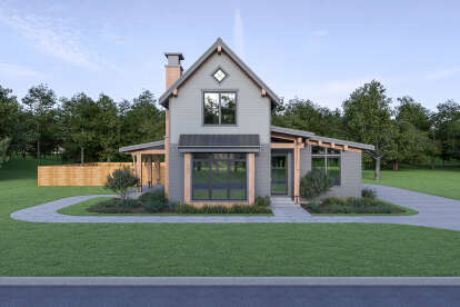 Modern House Plan #2464-00018 Elevation Photo