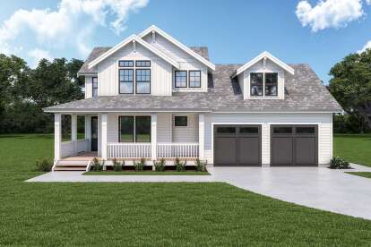 Modern Farmhouse House Plan #2464-00021 Elevation Photo