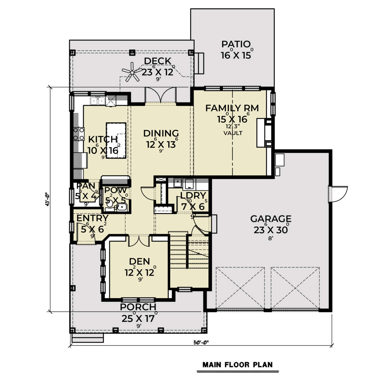 Main Floor  for House Plan #2464-00021