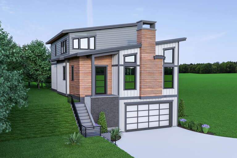 Modern House Plan #2464-00023 Elevation Photo