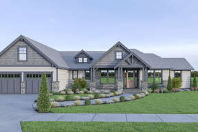 Craftsman House Plan #2464-00024 Elevation Photo