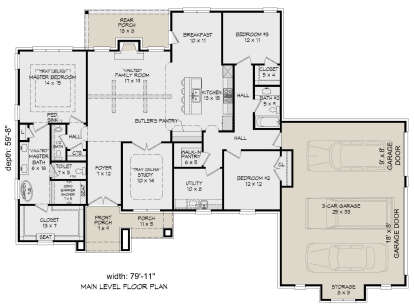 House Plan House Plan #27822 Drawing 1