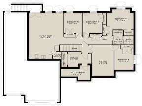 Basement for House Plan #2802-00179