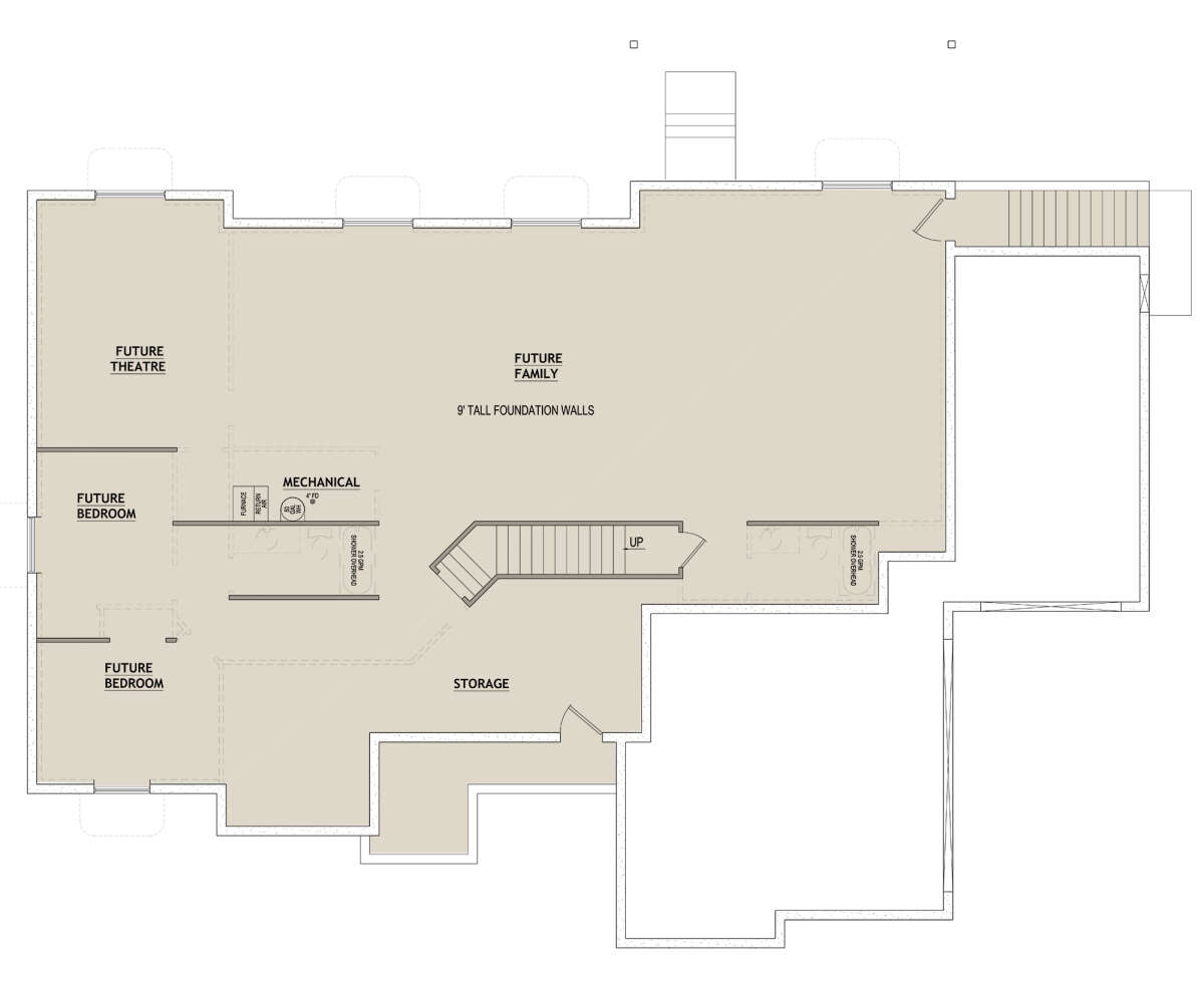 Basement for House Plan #8768-00095