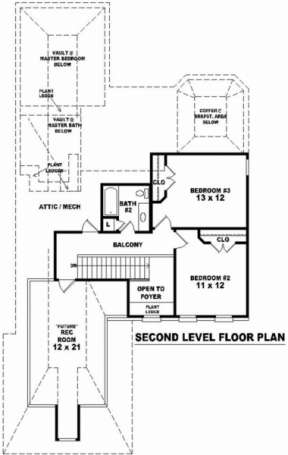 Floorplan 2 for House Plan #053-00430