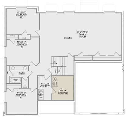 Basement for House Plan #8768-00096