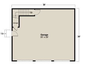Garage Floor for House Plan #035-01031