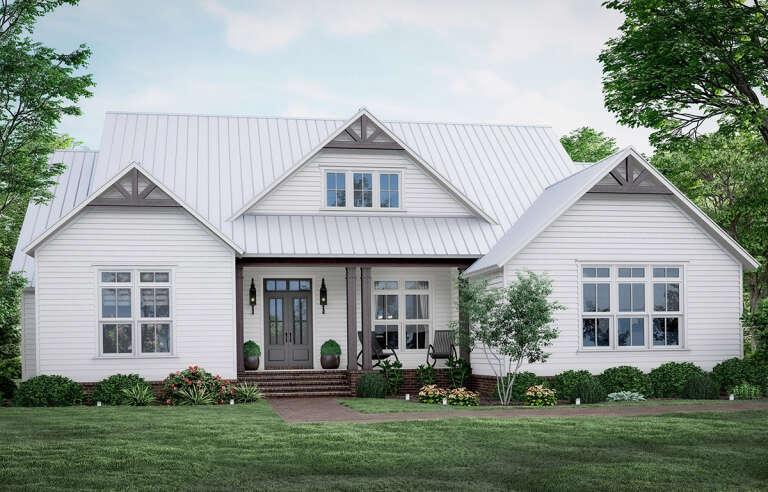 Modern Farmhouse House Plan #5995-00017 Elevation Photo