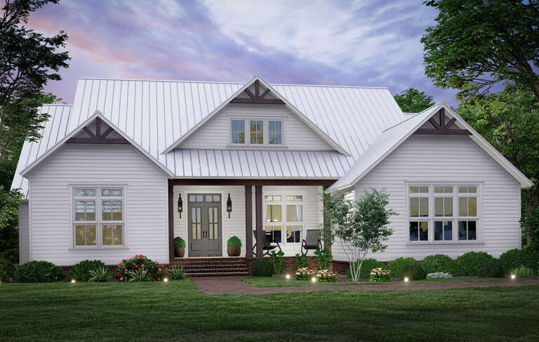 Modern Farmhouse House Plan #5995-00017 Elevation Photo