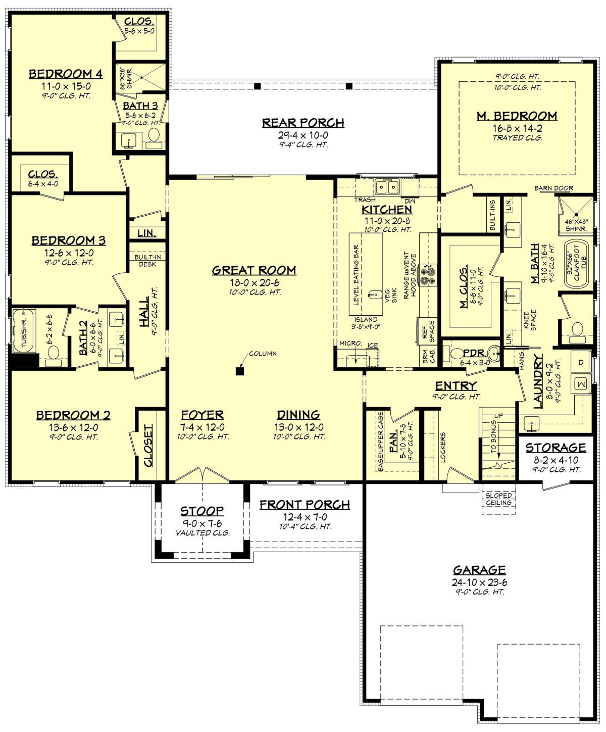 Main Floor  for House Plan #041-00305