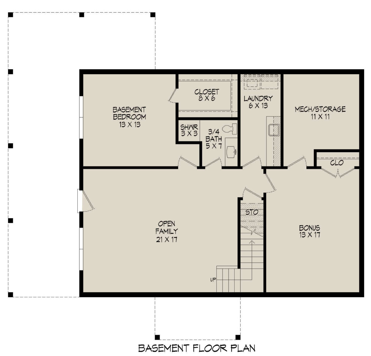 Basement for House Plan #940-00638