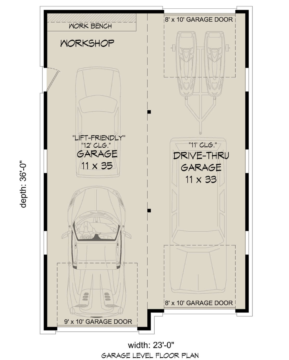 Garage Floor for House Plan #940-00639