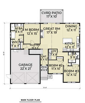 Modern Farmhouse Plan: 2,283 Square Feet, 4 Bedrooms, 3 Bathrooms ...