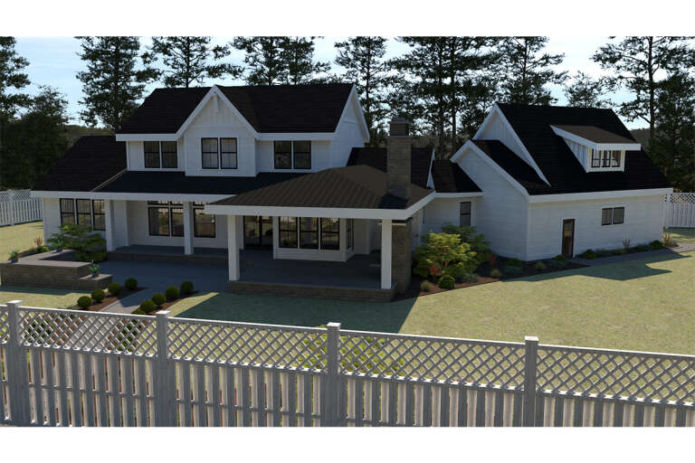 Modern Farmhouse House Plan #2464-00026 Elevation Photo