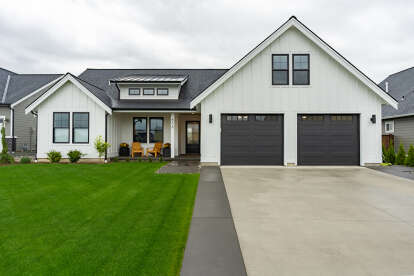 Modern Farmhouse House Plan #2464-00027 Elevation Photo