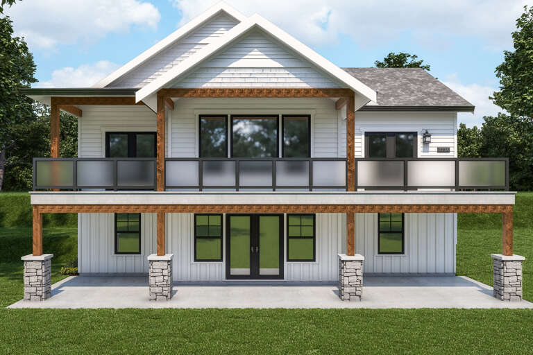 Modern Farmhouse House Plan #2464-00028 Elevation Photo