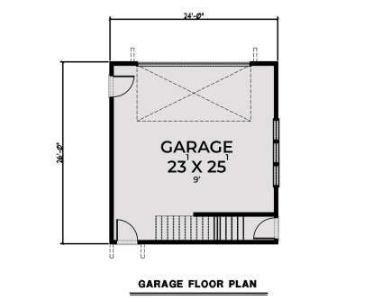 Garage Floor for House Plan #2464-00032